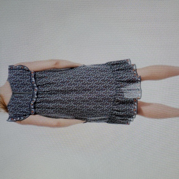 NEW Max Studio Sleeveless Printed Ruffle Dress - Picture 11 of 13